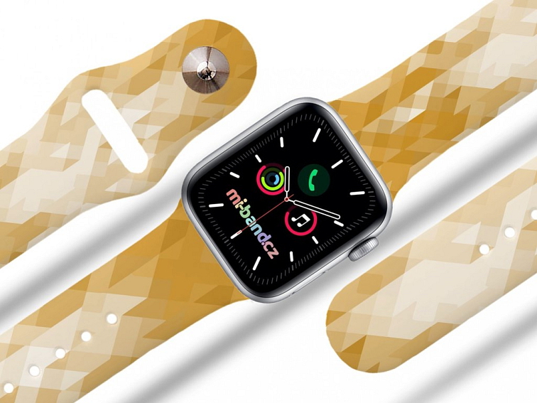 Apple watch řemínek Béžové trojúhelníky