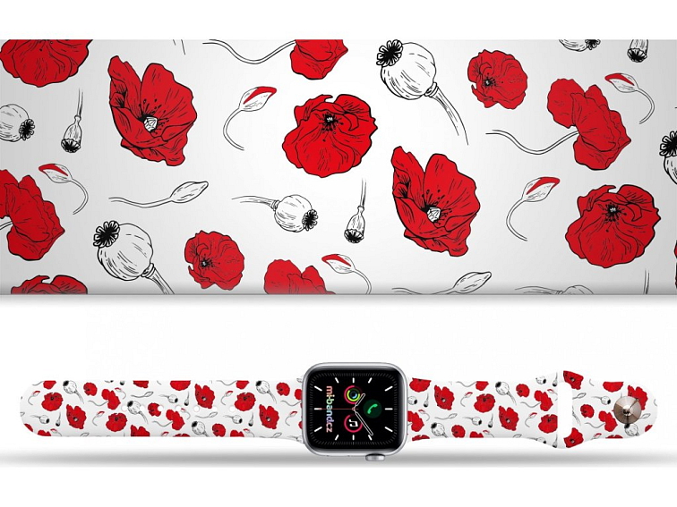 Apple watch řemínek Vlčí máky
