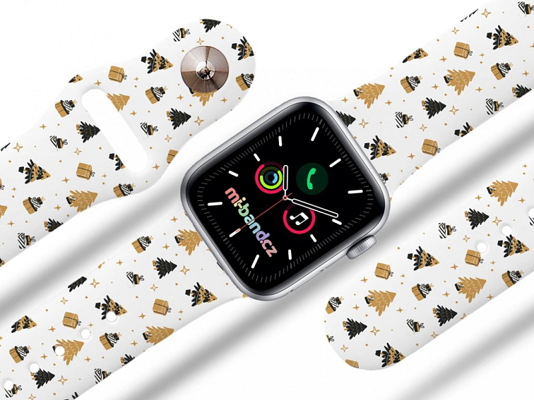 Apple watch řemínek Vánoční stromky s dárky