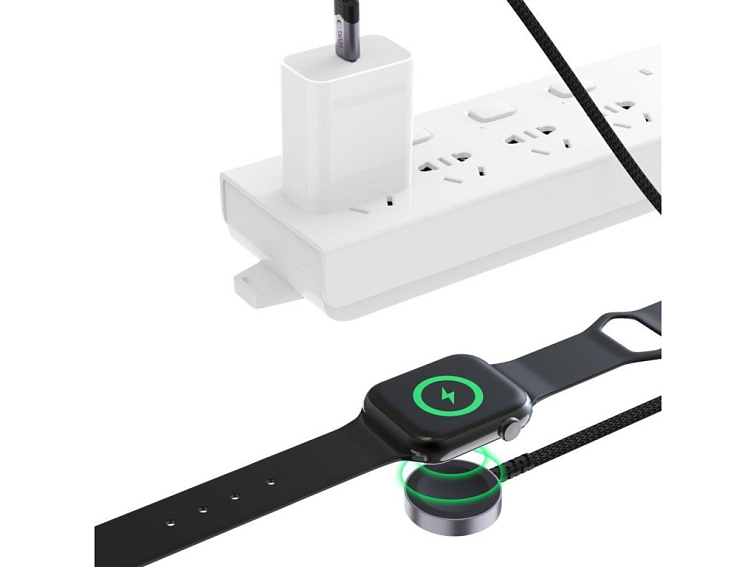 Nabíjecí kabel USB-C pro Apple Watch - Tech-Protect, MC01 UltraBoost Magnetic Charger Black