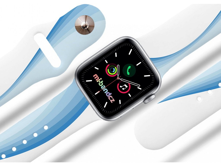 Apple watch řemínek Modrá duha