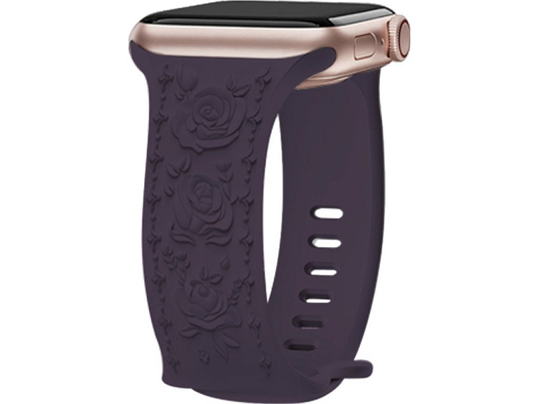 Řemínek gravírované růže pro Apple Watch 38/40/41/42(S10)mm
