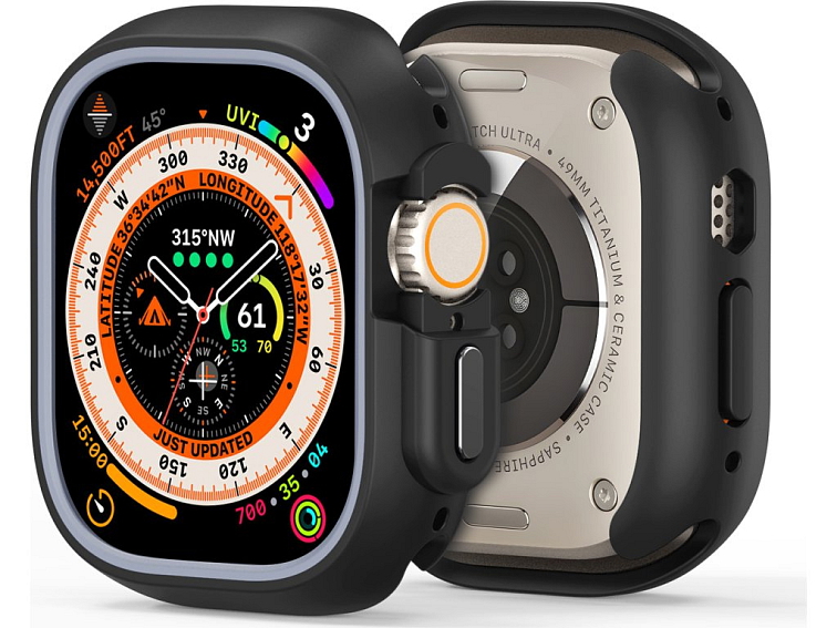 Ochranný kryt na Apple Watch 49mm - DuxDucis, Bamo Black/Gray