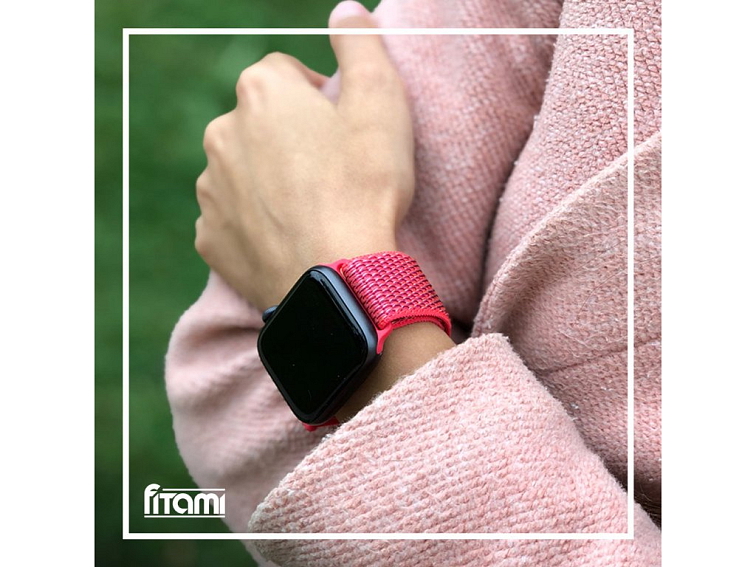 Nylonový řemínek na Apple Watch - Ibišek