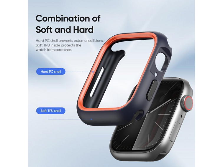 Ochranný kryt na Apple Watch 41mm - DuxDucis, Bamo Midnight/Orange