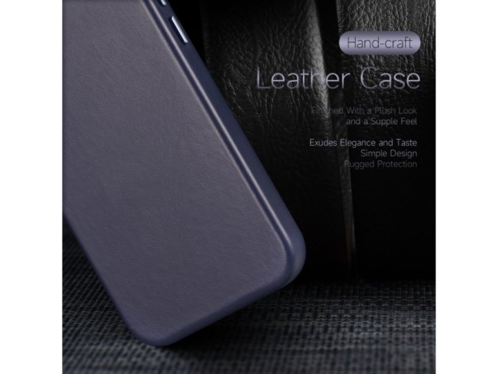 Kožený kryt na iPhone 14 - DuxDucis, Naples with MagSafe Blue