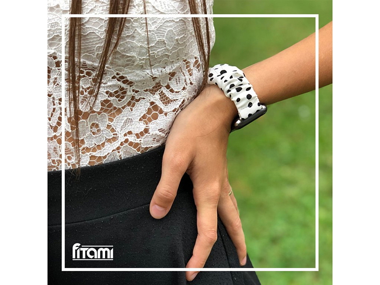 Stylový řemínek pro Apple Watch - Bílo-černý