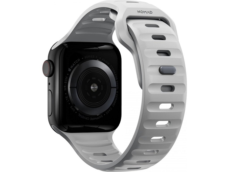 Řemínek pro Apple Watch 44mm / 45mm / 46mm / 49mm - Nomad, Sport Strap Gray