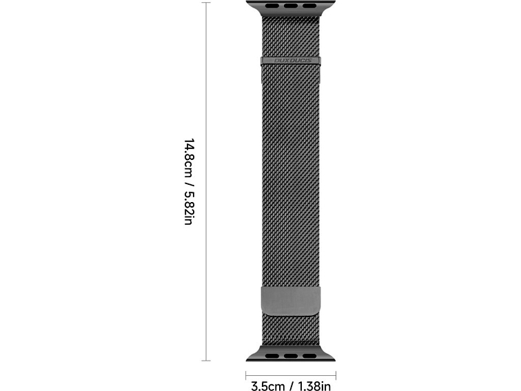 DuxDucis Řemínek na Apple Watch 38mm / 40mm / 41mm / 42mm - DuxDucis, Milanese Pro Black
