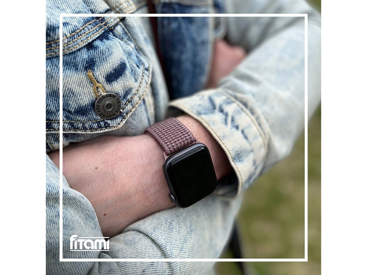 Nylonový řemínek na Apple Watch - Smokey mauve