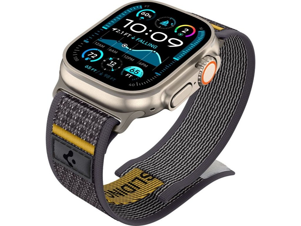 Řemínek na Apple Watch 44mm / 45mm / 46mm / 49mm - Spigen, Athlex Air Active Gray