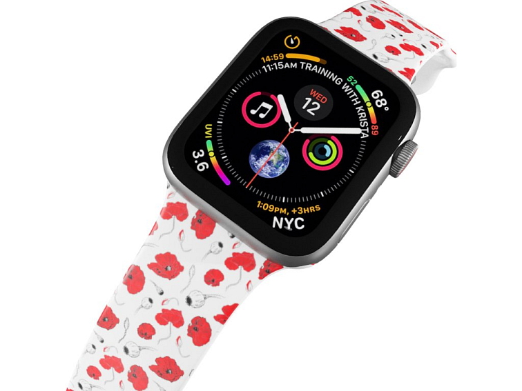 Apple watch řemínek Vlčí máky