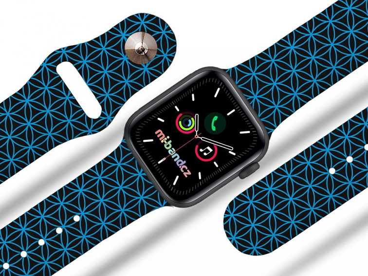 Apple watch řemínek Geometrie modrá