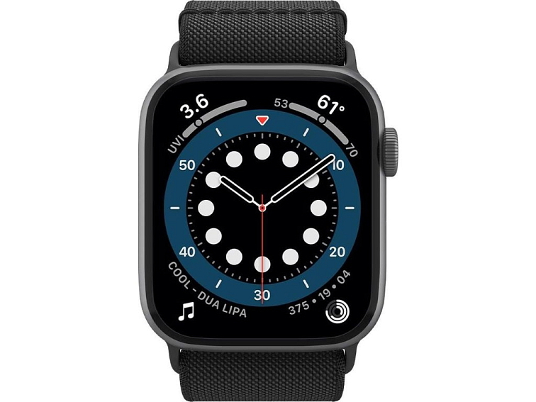 Řemínek pro Apple Watch 44mm / 45mm / 46mm / 49mm - Spigen, Fit Lite Black