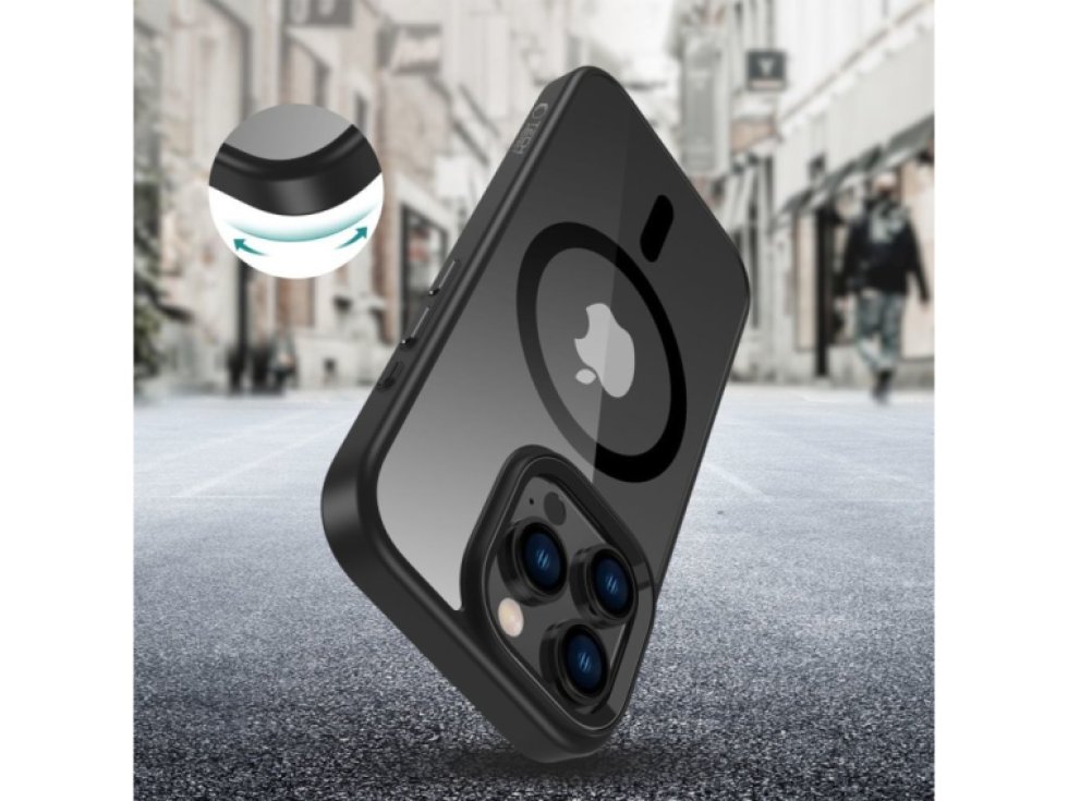 Ochranný kryt na iPhone 16 Pro - Tech-Protect, Magmat MagSafe Black/Clear