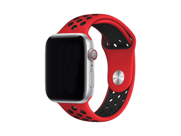Sportovní řemínek na Apple Watch - Červeno-černý