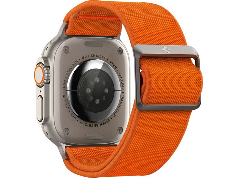 Řemínek pro Apple Watch 44mm / 45mm / 46mm / 49mm - Spigen, Fit Lite Ultra Orange