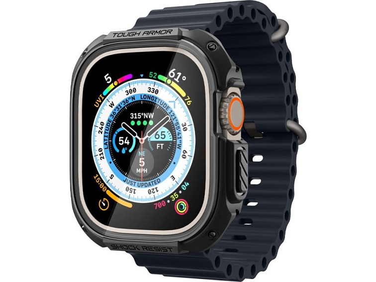 Pouzdro / kryt pro Apple Watch 49mm - Spigen, Tough Armor Black