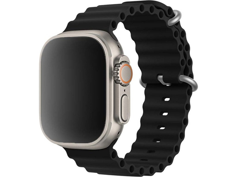 Vroubkovaný řemínek pro Apple Watch - Černý