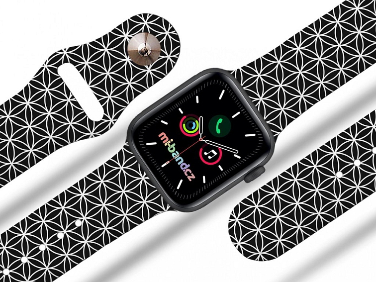 Apple watch řemínek Geometrie šedá