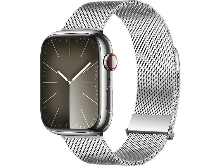 Řemínek na Apple Watch 44mm / 45mm / 46mm / 49mm - DuxDucis, Milanese Pro Silver