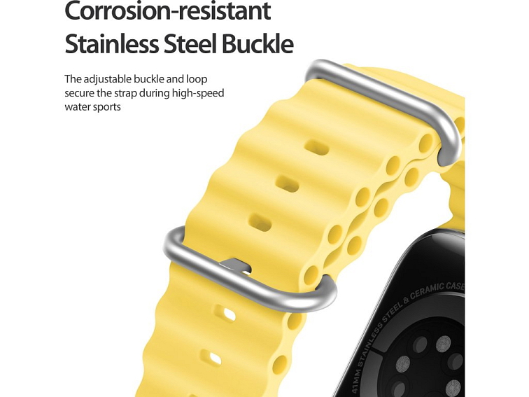 Řemínek pro Apple Watch 38mm / 40mm / 41mm / 42mm - DuxDucis, OceanWave Yellow