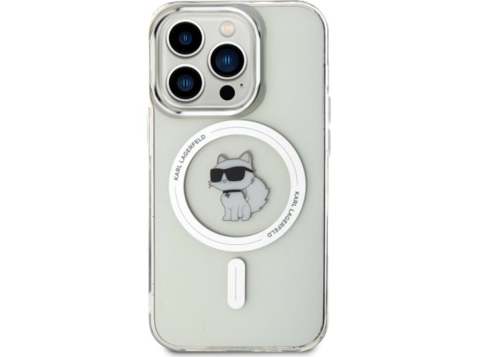 Ochranný kryt na iPhone 15 Pro - Karl Lagerfeld, IML Choupette MagSafe Transparent KLHMP15LHFCCNOT
