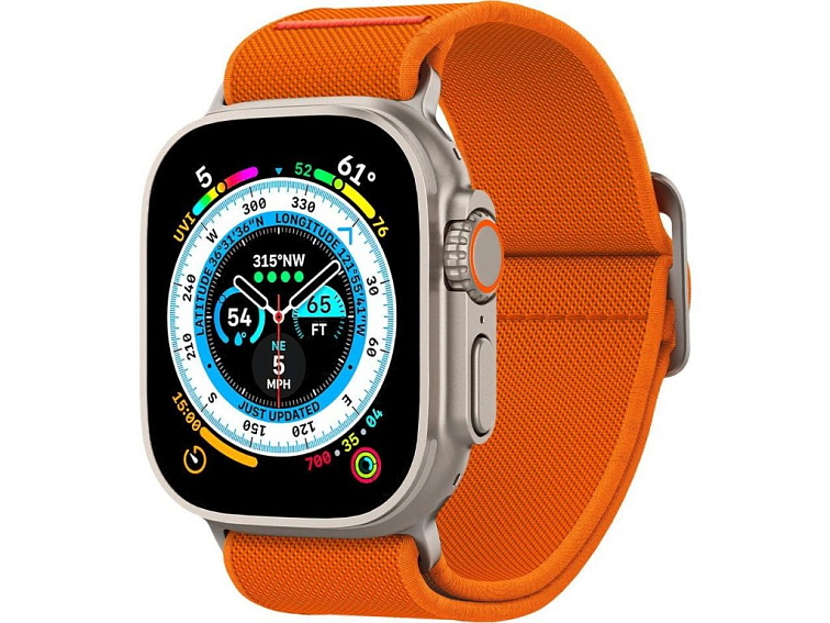Řemínek pro Apple Watch 44mm / 45mm / 46mm / 49mm - Spigen, Fit Lite Ultra Orange
