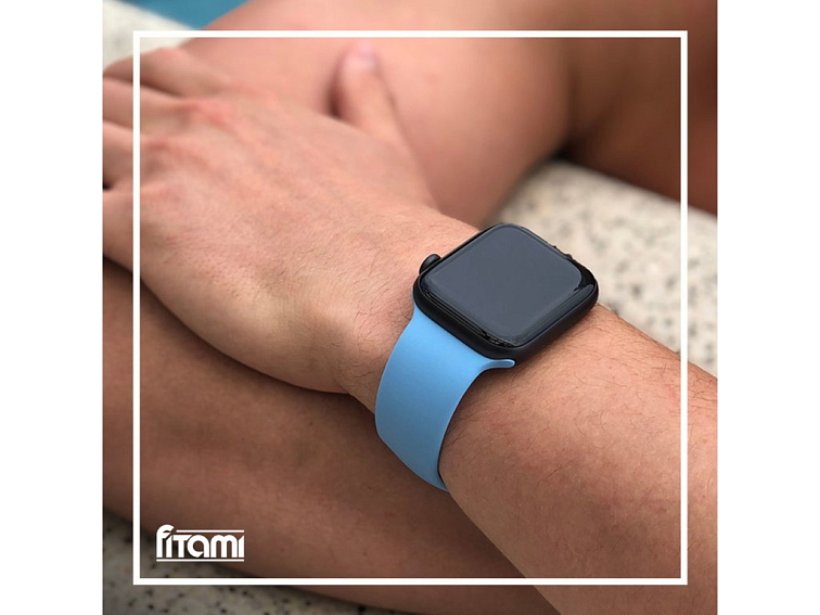 Jednobarevný řemínek pro Apple Watch - Azurový