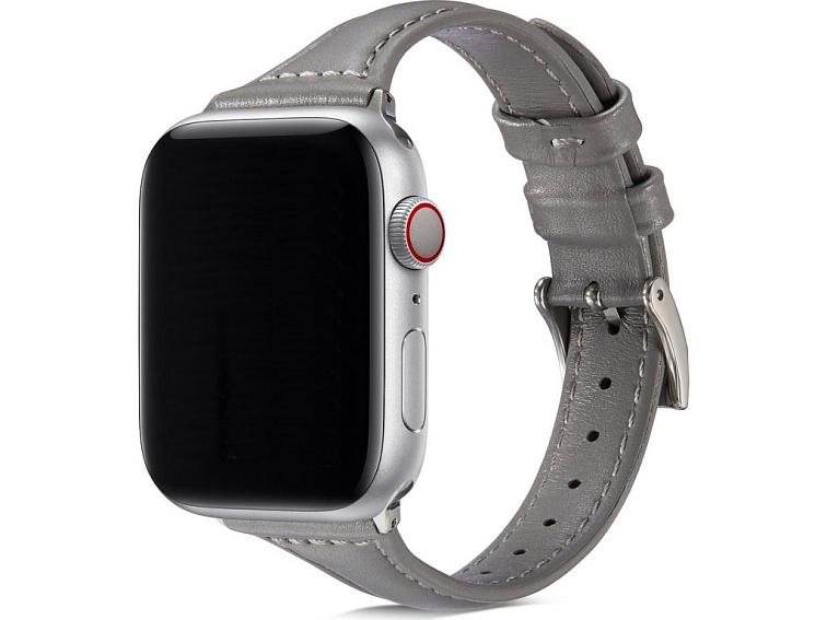 Dámský kožený řemínek pro Apple Watch - Tmavě šedý