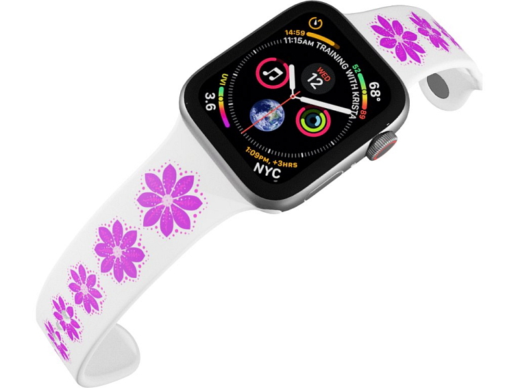 Apple watch řemínek Fialová květina