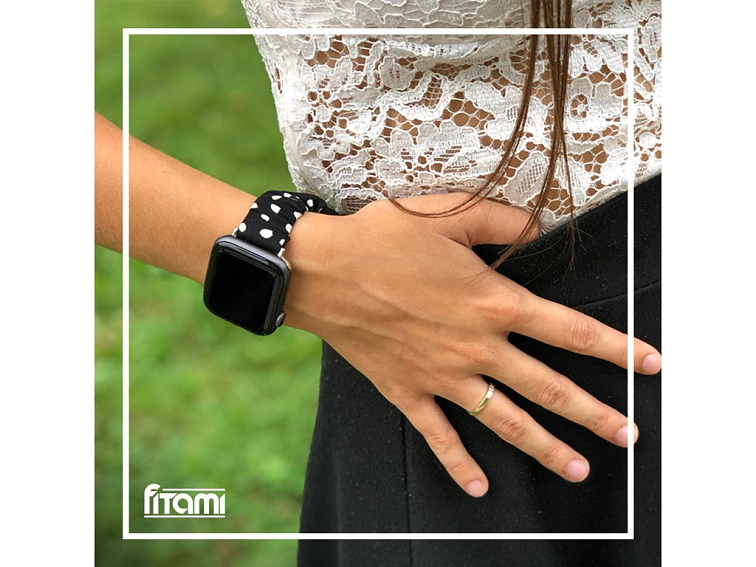 Stylový řemínek pro Apple Watch - Černo-bílý