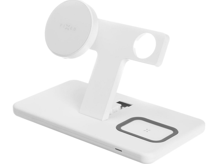 Bezdrátová nabíječka pro iPhone, Apple Watch a AirPods - FIXED, MagPowerstation White