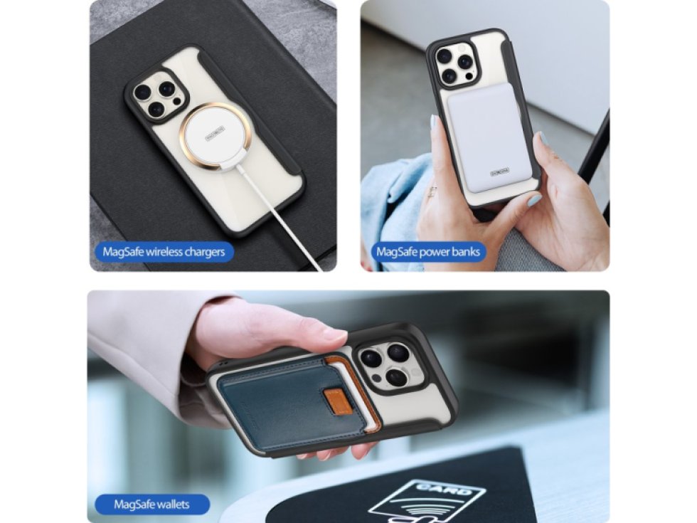 Ochranné pouzdro na iPhone 15 Pro MAX - DuxDucis, SkinX Pro with MagSafe Black