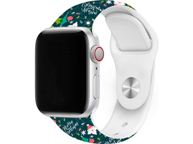 Vánoční řemínek s potiskem pro Apple Watch - Merry Christmas