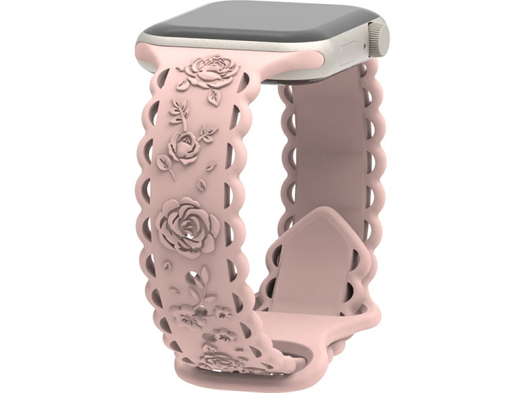 Perforované růže řemínek pro Apple Watch 38/40/41/42(S10)mm