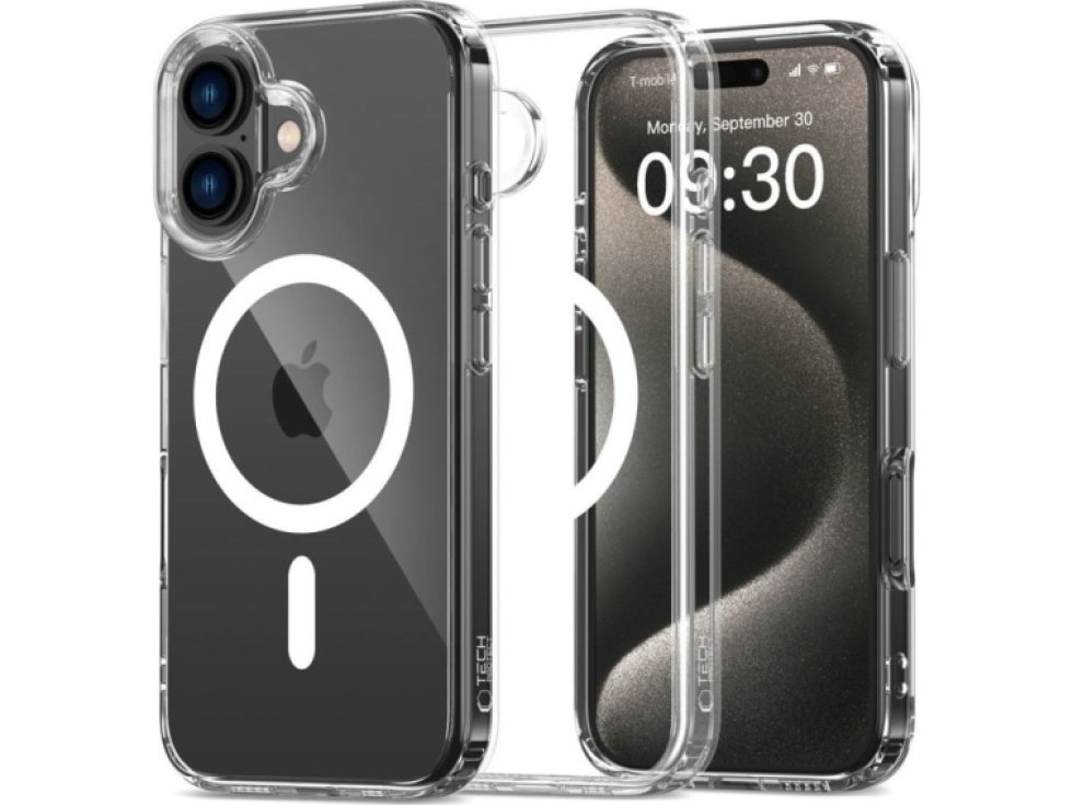 Ochranný kryt na iPhone 16 PLUS - Tech-Protect, Flexair Hybrid MagSafe Clear