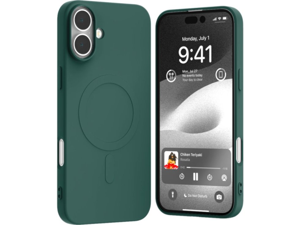 Ochranný kryt na iPhone 16 PLUS - Mercury, SemiSilicon MagSafe Green