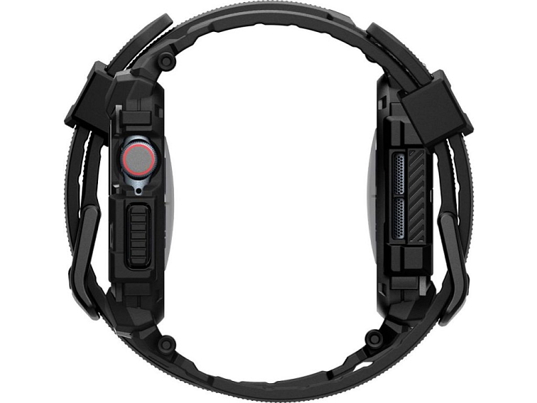 Řemínek s krytem pro Apple Watch 42mm - Spigen, Rugged Armor Pro Black