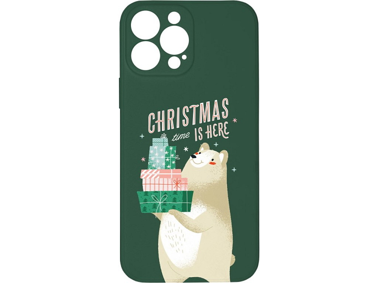 Kryt Vánoce jsou tady zelený pro iPhone 13 Pro Max