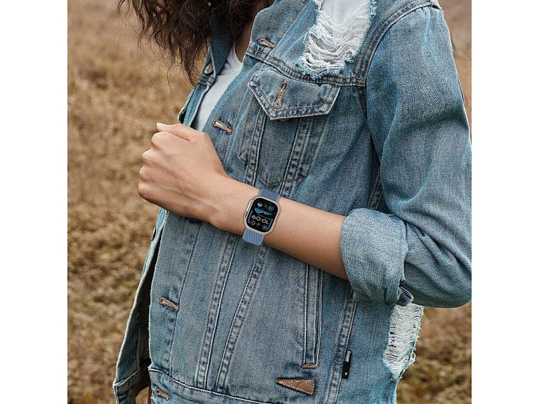 Řemínek pro Apple Watch 44mm / 45mm / 46mm / 49mm - Tech-Protect, Nylon Baby Blue