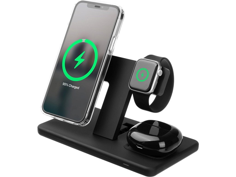 Bezdrátová nabíječka pro iPhone, Apple Watch a AirPods - FIXED, MagPowerstation Black