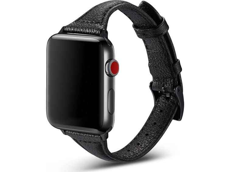 Dámský kožený řemínek pro Apple Watch - Černý