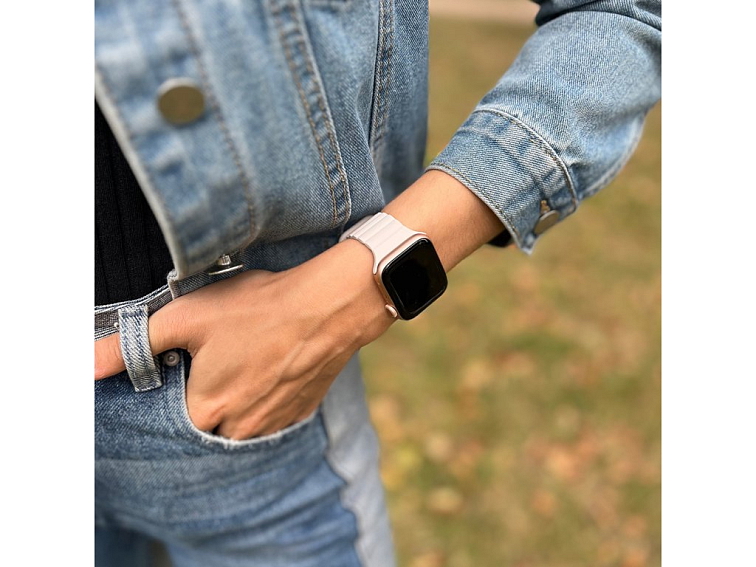 Stylový řemínek s magnetem pro Apple Watch - Béžový