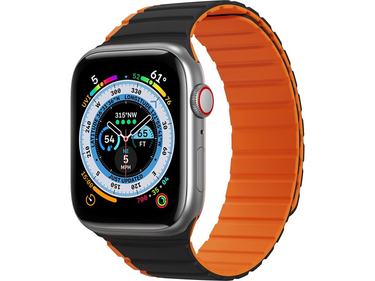 Řemínek na Apple Watch 38mm / 40mm / 41mm / 42mm - DuxDucis, LD BlackOrange