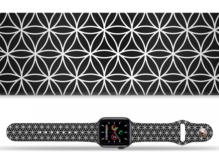 Apple watch řemínek Geometrie šedá