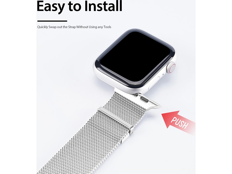DuxDucis Řemínek pro Apple Watch 38mm / 40mm / 41mm / 42mm - DuxDucis, Milanese Silver