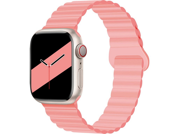 Stylový řemínek s magnetem pro Apple Watch - Růžový
