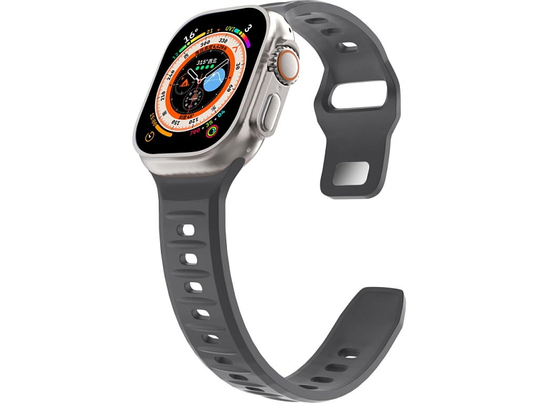 Silikonový vroubkovaný řemínek pro Apple Watch 42/44/45/46/49mm