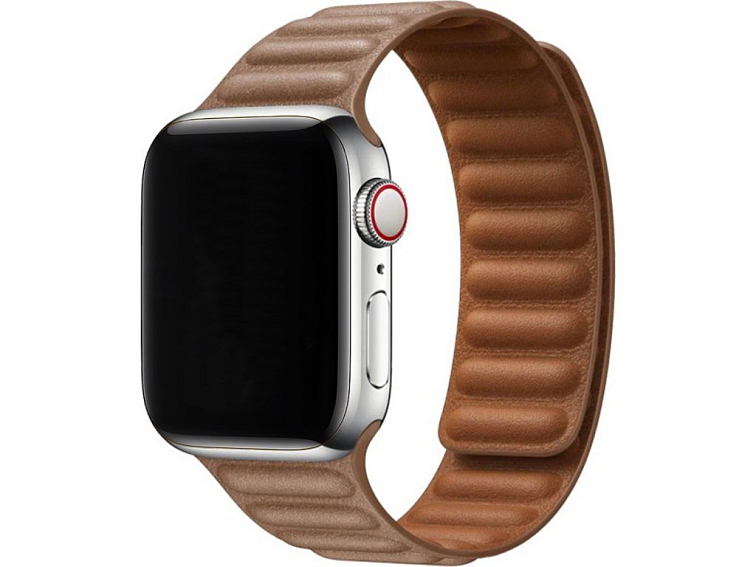 Kožený řemínek s magnetem pro Apple Watch - Hnědý